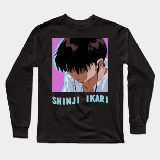 Shinji Ikari Sadboy Long Sleeve T-Shirt